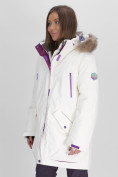 Купить Парка женская с мехом зимняя большого размера белого цвета 552021Bl, фото 9