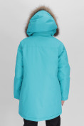 Купить Парка женская с мехом зимняя большого размера бирюзового цвета 552021Br, фото 9