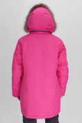 Купить Парка женская с мехом зимняя большого размера розового цвета 552021R, фото 13