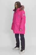 Купить Парка женская с мехом зимняя большого размера розового цвета 552021R, фото 2