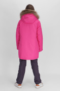 Купить Парка женская с мехом зимняя большого размера розового цвета 552021R, фото 4