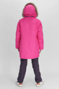 Купить Парка женская с мехом зимняя большого размера розового цвета 552021R, фото 5