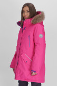 Купить Парка женская с мехом зимняя большого размера розового цвета 552021R, фото 7