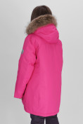 Купить Парка женская с мехом зимняя большого размера розового цвета 552021R, фото 8