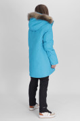 Купить Парка женская с мехом зимняя большого размера синего цвета 552021S, фото 3