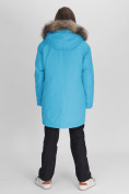 Купить Парка женская с мехом зимняя большого размера синего цвета 552021S, фото 4