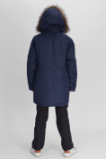 Купить Парка женская с мехом зимняя большого размера темно-синего цвета 552021TS, фото 4