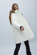 Купить Парка женская с мехом зимняя большого размера белого цвета 552022Bl, фото 11