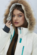 Купить Парка женская с мехом зимняя большого размера белого цвета 552022Bl, фото 13