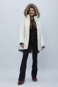 Купить Парка женская с мехом зимняя большого размера белого цвета 552022Bl, фото 15