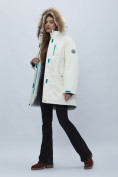 Купить Парка женская с мехом зимняя большого размера белого цвета 552022Bl, фото 16