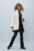 Купить Парка женская с мехом зимняя большого размера белого цвета 552022Bl, фото 17