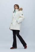 Купить Парка женская с мехом зимняя большого размера белого цвета 552022Bl, фото 2