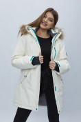 Купить Парка женская с мехом зимняя большого размера белого цвета 552022Bl, фото 9