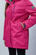 Купить Парка женская с мехом зимняя большого размера розового цвета 552022R, фото 21