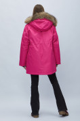 Купить Парка женская с мехом зимняя большого размера розового цвета 552022R, фото 6