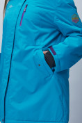 Купить Парка женская с мехом зимняя большого размера синего цвета 552022S, фото 10