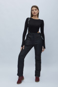 Купить Полукомбинезон брюки горнолыжные женские черного цвета 55221Ch