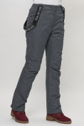 Купить Полукомбинезон брюки горнолыжные женские темно-серого цвета 55221TC, фото 8