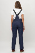 Купить Полукомбинезон брюки горнолыжные женские темно-синего цвета 55221TS, фото 3