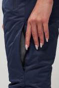 Купить Полукомбинезон брюки горнолыжные женские темно-синего цвета 55221TS, фото 12