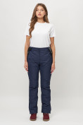 Купить Полукомбинезон брюки горнолыжные женские темно-синего цвета 55221TS, фото 14