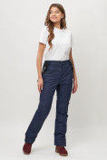Купить Полукомбинезон брюки горнолыжные женские темно-синего цвета 55221TS, фото 16