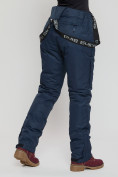 Купить Полукомбинезон брюки горнолыжные больших размеров темно-синего цвета 55222TS, фото 13
