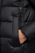Купить Пальто утепленное молодежное зимнее женское черного цвета 57997Ch, фото 10