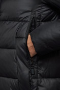 Купить Пальто утепленное молодежное зимнее женское черного цвета 57997Ch, фото 11