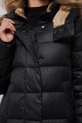 Купить Пальто утепленное молодежное зимнее женское черного цвета 57997Ch, фото 14