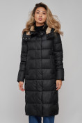 Купить Пальто утепленное молодежное зимнее женское черного цвета 57997Ch, фото 15