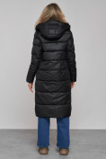 Купить Пальто утепленное молодежное зимнее женское черного цвета 57997Ch, фото 4