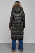 Купить Пальто утепленное молодежное зимнее женское цвета хаки 57997Kh, фото 5