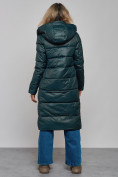 Купить Пальто утепленное молодежное зимнее женское темно-зеленого цвета 57997TZ, фото 5