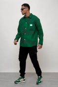 Купить Ветровка рубашка мужская букле зеленого цвета 58379Z, фото 10