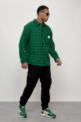 Купить Ветровка рубашка мужская букле зеленого цвета 58379Z, фото 11
