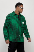 Купить Ветровка рубашка мужская букле зеленого цвета 58379Z, фото 3