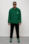 Купить Ветровка рубашка мужская букле зеленого цвета 58379Z, фото 9