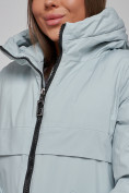 Купить Зимняя женская куртка молодежная с капюшоном бирюзового цвета 58622Br, фото 13
