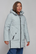 Купить Зимняя женская куртка молодежная с капюшоном бирюзового цвета 58622Br, фото 6