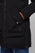 Купить Зимняя женская куртка молодежная с капюшоном черного цвета 58622Ch, фото 12