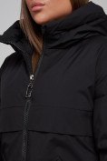 Купить Зимняя женская куртка молодежная с капюшоном черного цвета 58622Ch, фото 16