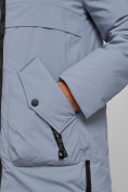 Купить Зимняя женская куртка молодежная с капюшоном голубого цвета 58622Gl, фото 10