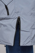 Купить Зимняя женская куртка молодежная с капюшоном голубого цвета 58622Gl, фото 12