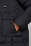 Купить Зимняя женская куртка молодежная с капюшоном черного цвета 586821Ch, фото 10