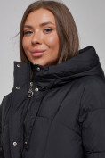 Купить Зимняя женская куртка молодежная с капюшоном черного цвета 586821Ch, фото 12