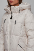 Купить Пальто утепленное молодежное зимнее женское бежевого цвета 586826B, фото 12