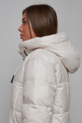 Купить Пальто утепленное молодежное зимнее женское бежевого цвета 586826B, фото 20