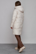 Купить Пальто утепленное молодежное зимнее женское бежевого цвета 586826B, фото 21
